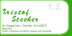 kristof stecher business card